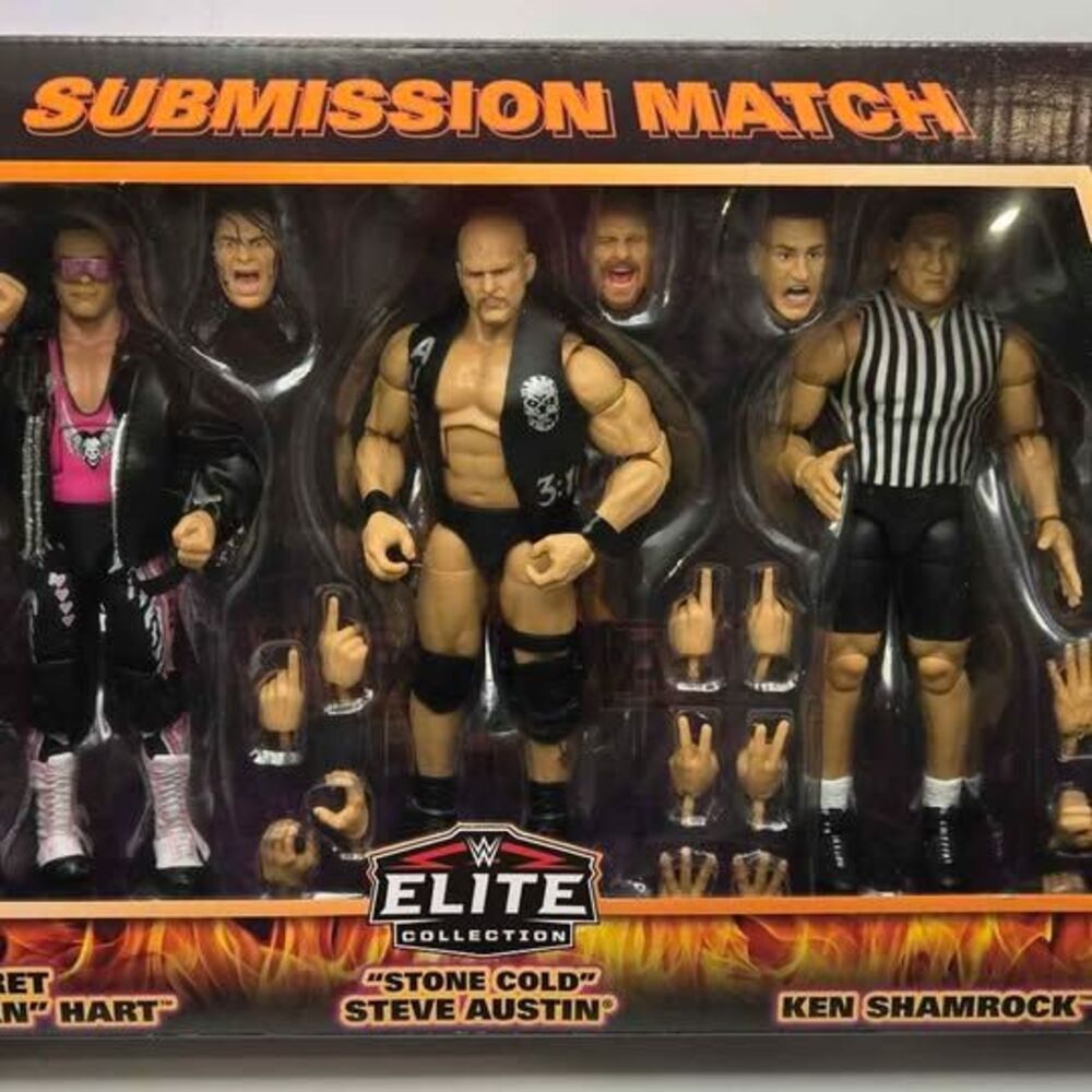 Mattel WWE Elite Collection WrestleMania 13 Submission Match 3-Pack
